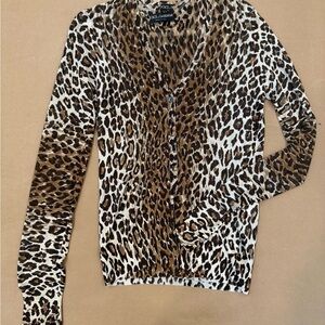 Dolce & Gabbana Brown Leopard Print Top